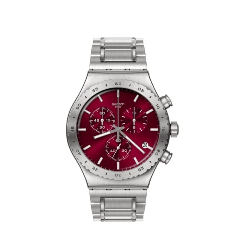SWATCH YVS499G PURPLE IRONY Jam Tangan Analog Pria Original