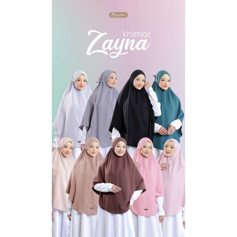Zayna Khimar Syari Jumbo by Audina Hijab Bergo Tali