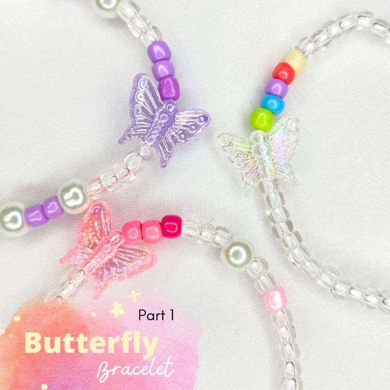 [Min. Order 7K] Gelang Butterfly Manik / Butterfly Bracelet Beads / Gelang Manik