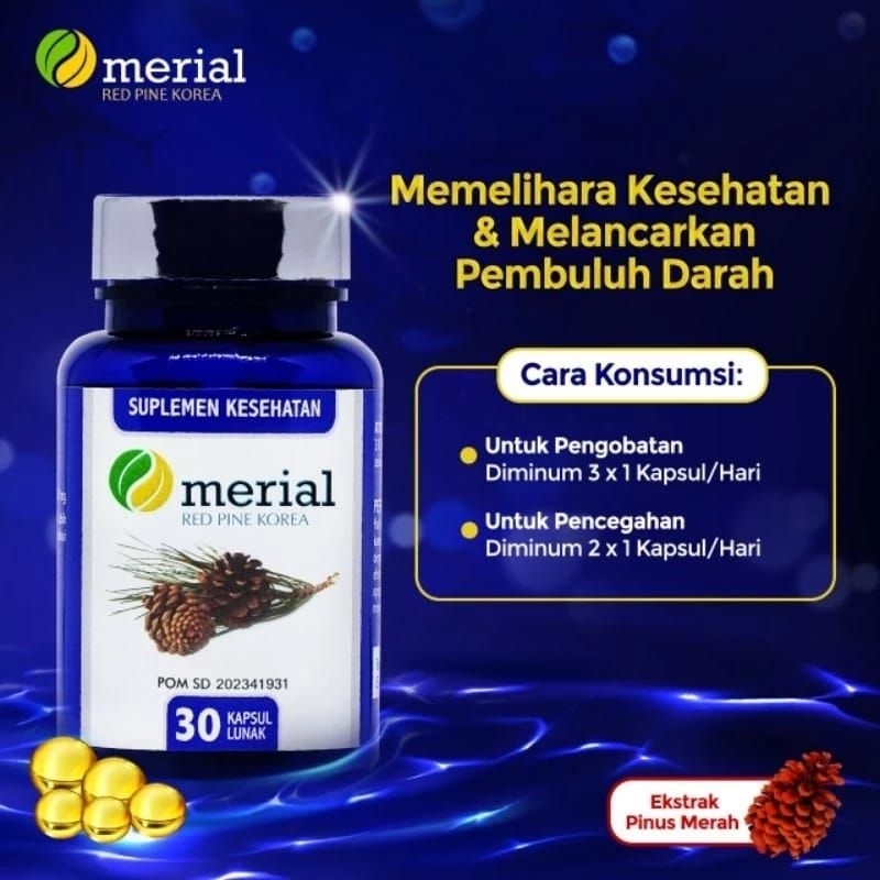 Merial Red Pine Korea 100% Original Suplemen Kesehatan Tubuh Ampuh