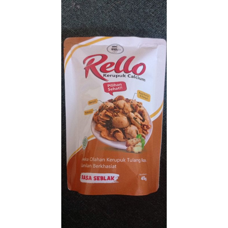 

Rello Kerupuk Kalsium Lele Organik Halal Rasa Seblak 45 g