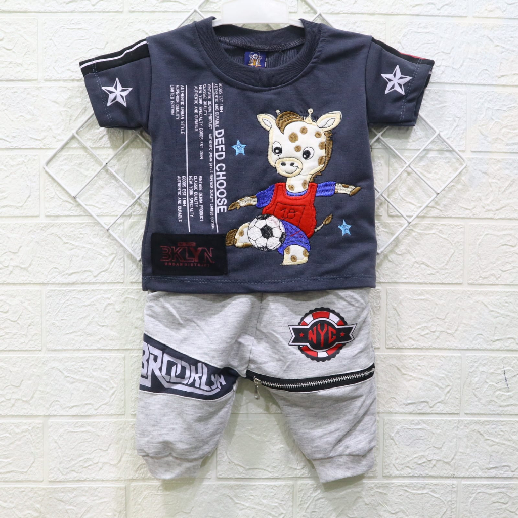 Baju Bayi Laki-Laki Usia 6 Sampai 12 Bulan Setelan Baju Anak Bayi Usia 0 Sampai 12 Bulan Motif Dorae
