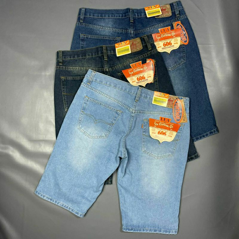 Celana jeans pendek pria / jins pendek pria / celana pendek pria / celana jeans lea 606
