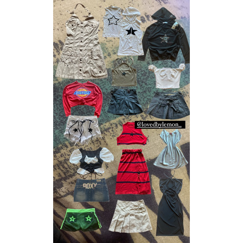 NEW BATCH | PRELOVED ACUBI VINTAGE y2k CARGO DRESS MICRO SKIRT FAIRY CORE