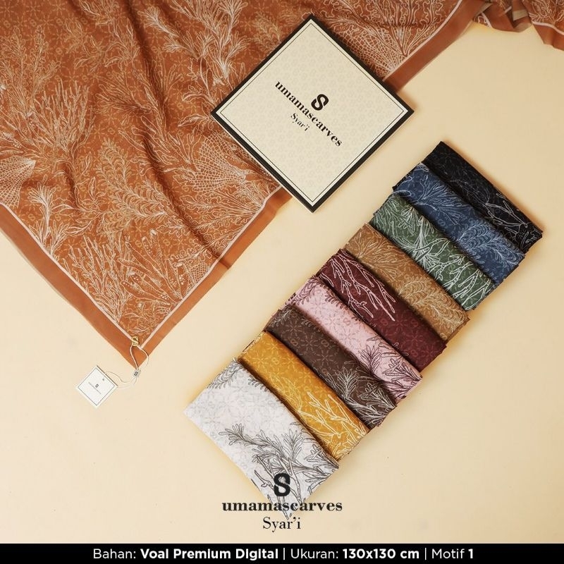 Umama Syar'i Motif 130 x 130 cm voal premium digital