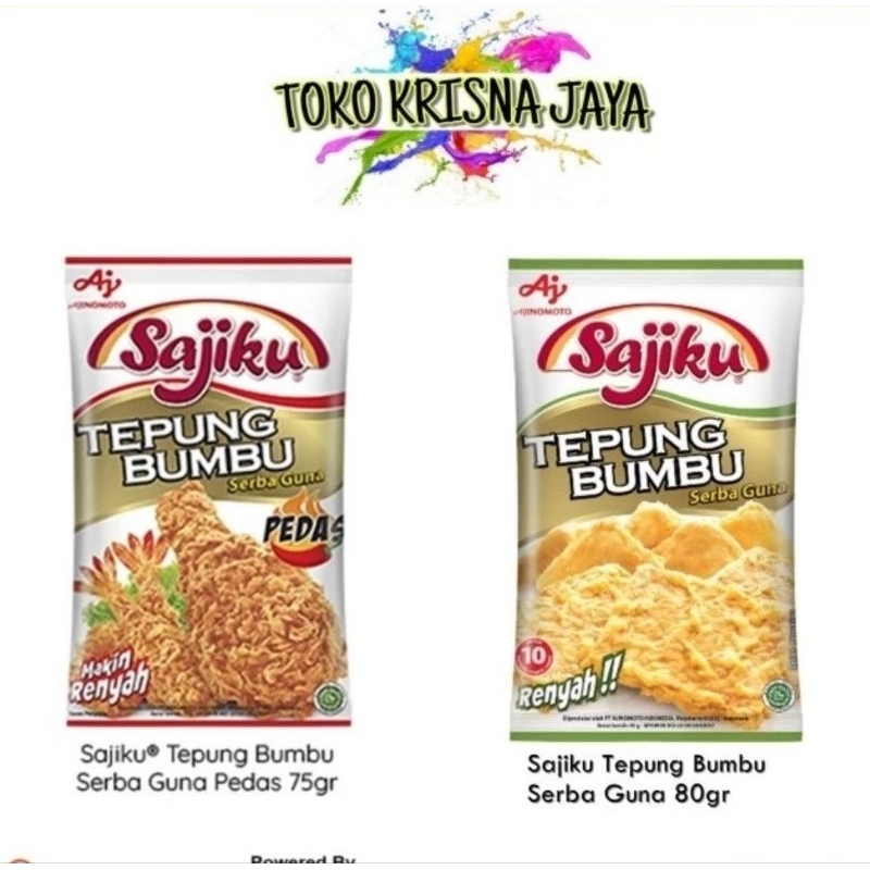 

SAJIKU TEPUNG BUMBU SERBAGUNA | TEPUNG BUMBU SERBAGUNA PEDAS 5 PCS X 80GR