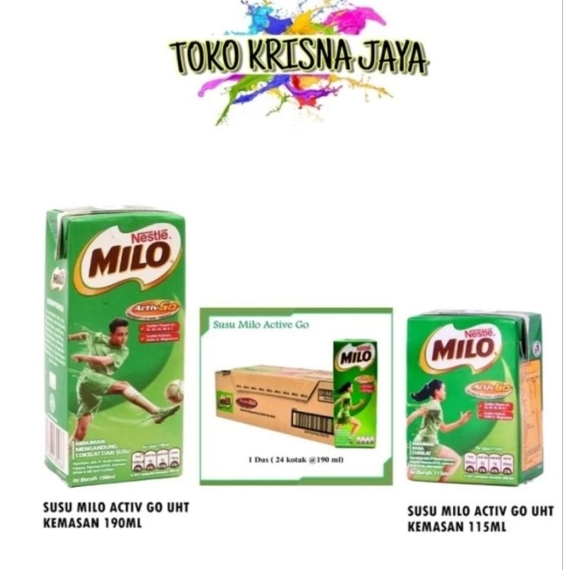 

ECER SUSU MILO KOTAK ACTIVE GO UHT KEMASAN 115ML | 180ML