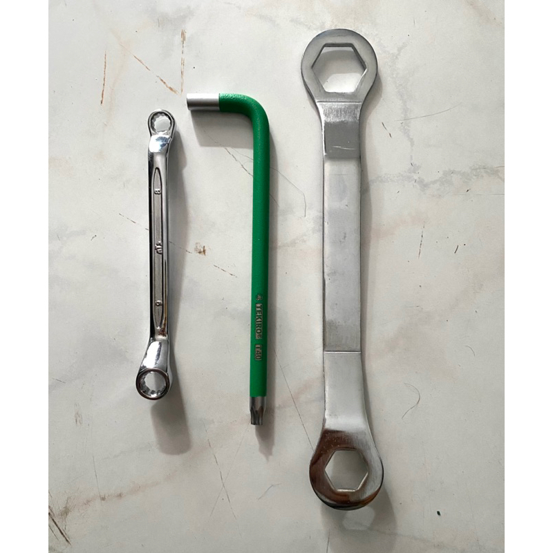 Paket 3set Tekiro Kunci Stel Klep T40 Motor + ATS Ring 8 x 9 + Kunci Tutup Klep Murah 17 x 24