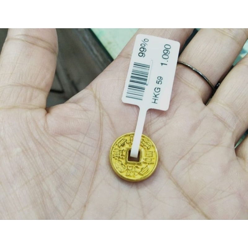 Gelang emas 24k koin motif