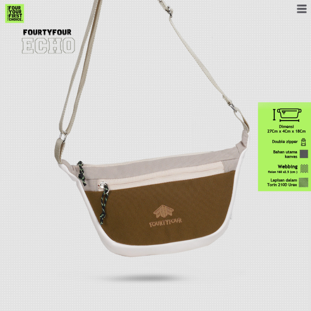 ZIGZAG Echo - Sling Bag Wanita - Pria / Tas Slempang Kanvas Premium