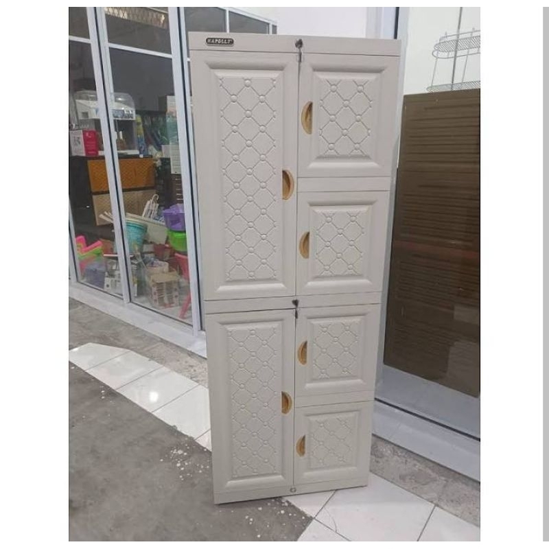 Napolly minicap lemari plastik kaca non kaca 4 susun - 231