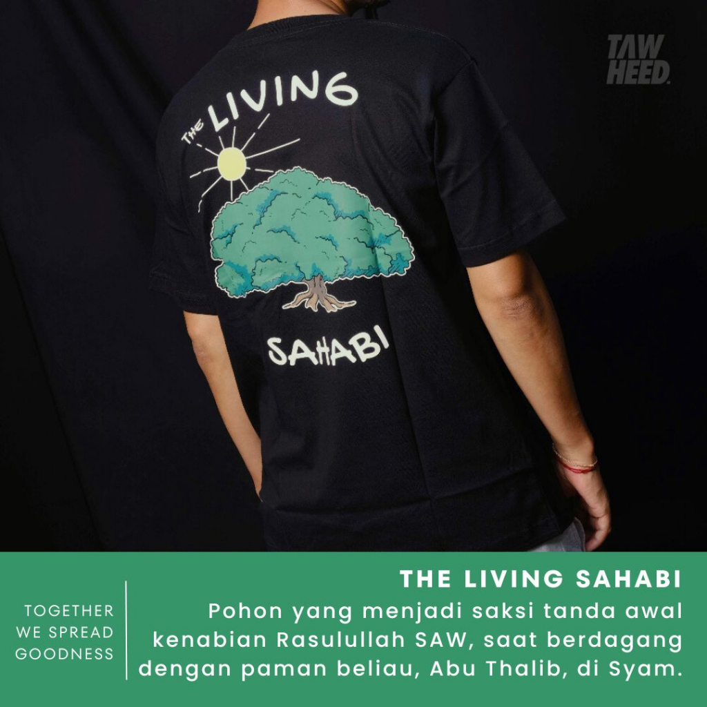 Tawheed The Living Sahabi - Kaos Dakwah Islami Pria