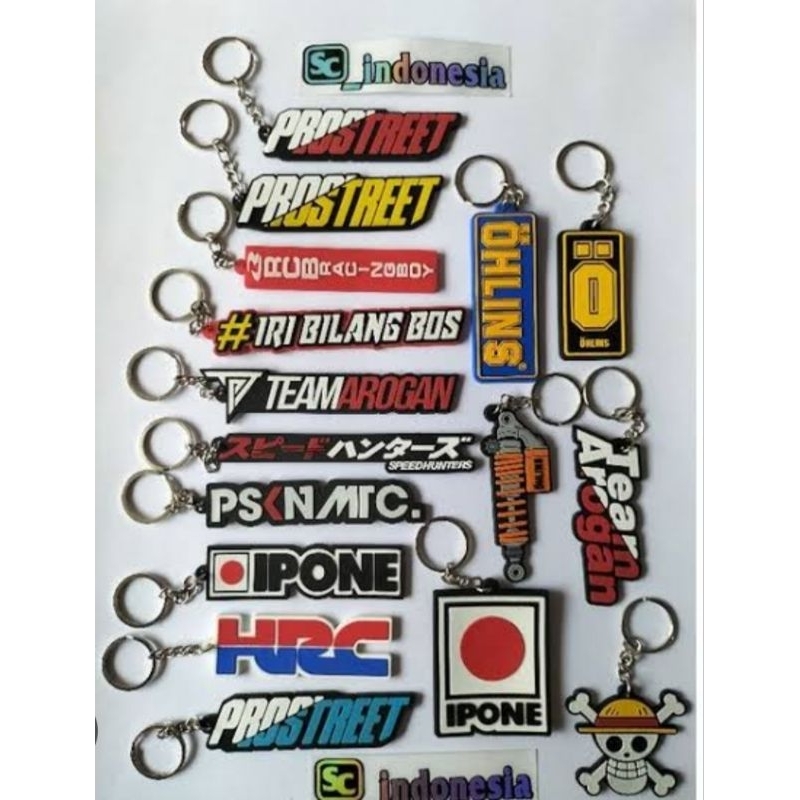 Gantungan kunci karet souvenir label custom