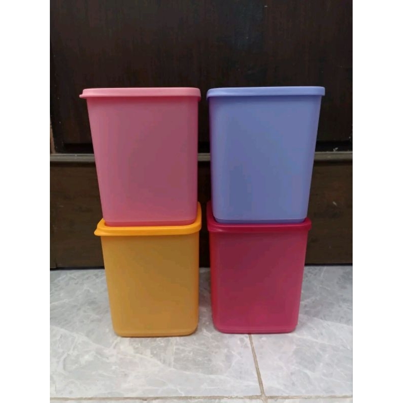 large summer canister Tupperware