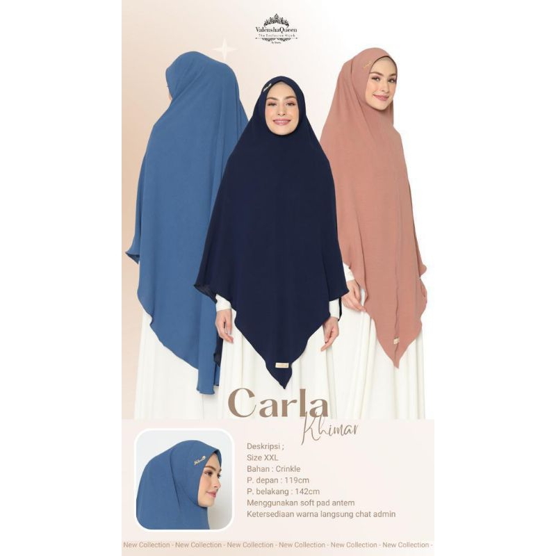 Khimar CARLA XXL Hijab Syar'i Jumbo 2Layer Ceruty Babydoll