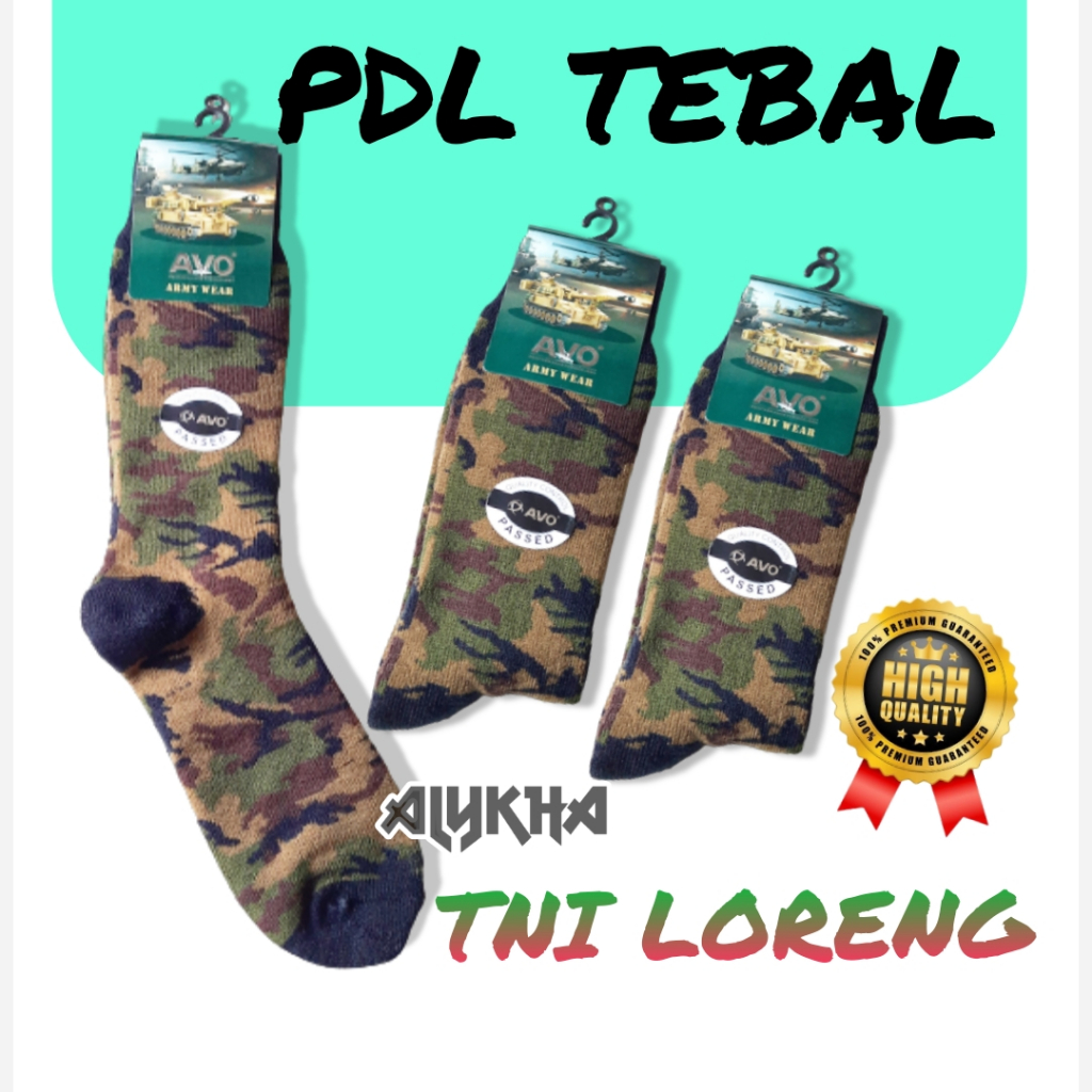 Kaos kaki TNI loreng/kaos kaki tebal