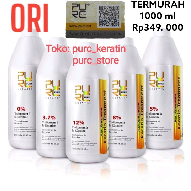 PURC KERATIN 12% TREATMENT SMOOTHING Nourishing 1000ml