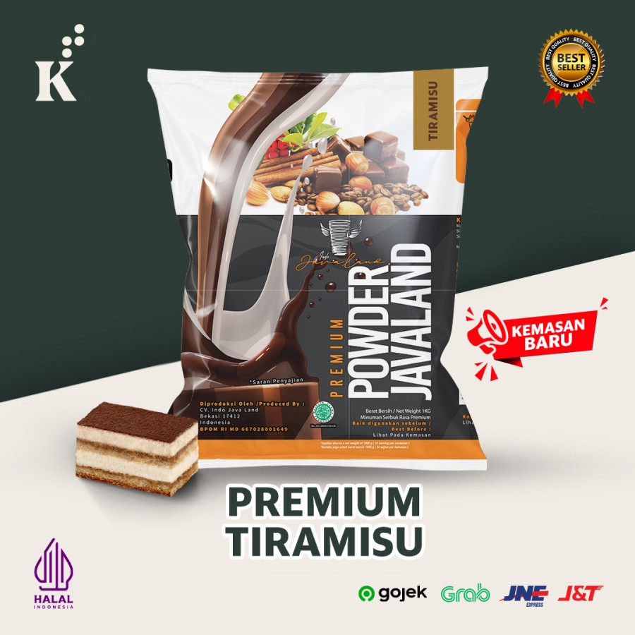 

Javaland Bubuk Minuman Rasa Tiramisu 1Kg - Premium Plain | Bubble Powder Drink Boba