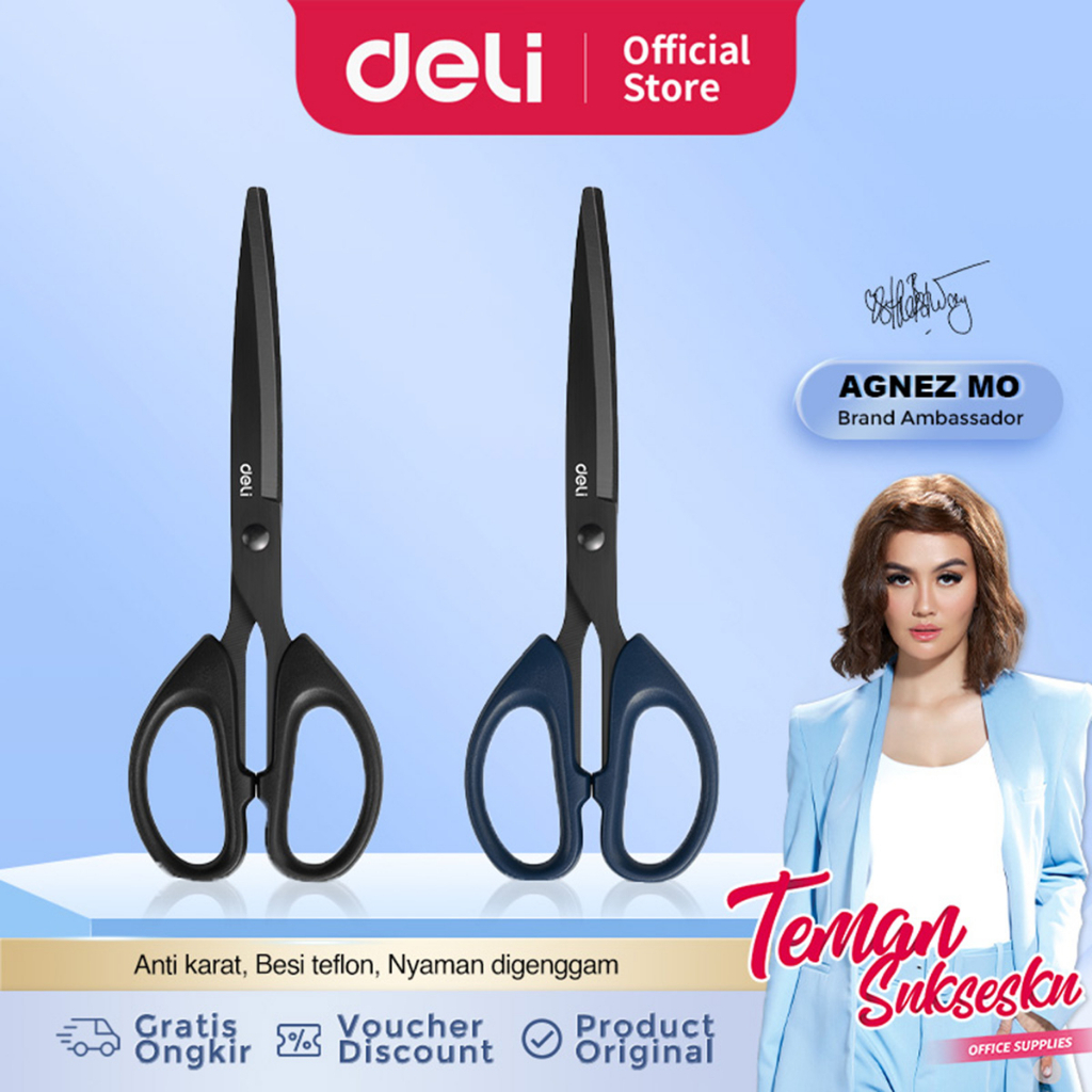 

Deli 6009-S Gunting Teflon / Scissor Anti Karat Nyaman Digenggam