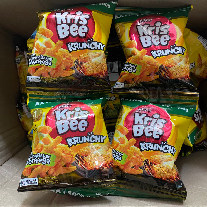 

Krisbee krunchy rasa jagung mentega bakar kemasan 22 gram Isi 10 Pcs