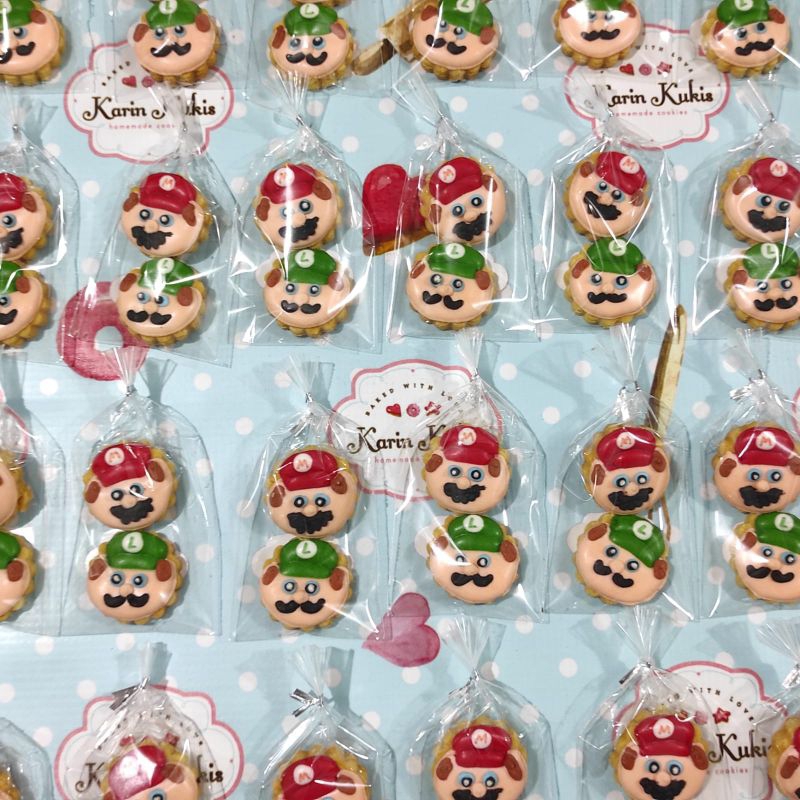 

Kukis hias, kukis karakter tema Mario Bros isi 2 (minimal order 10 pack)