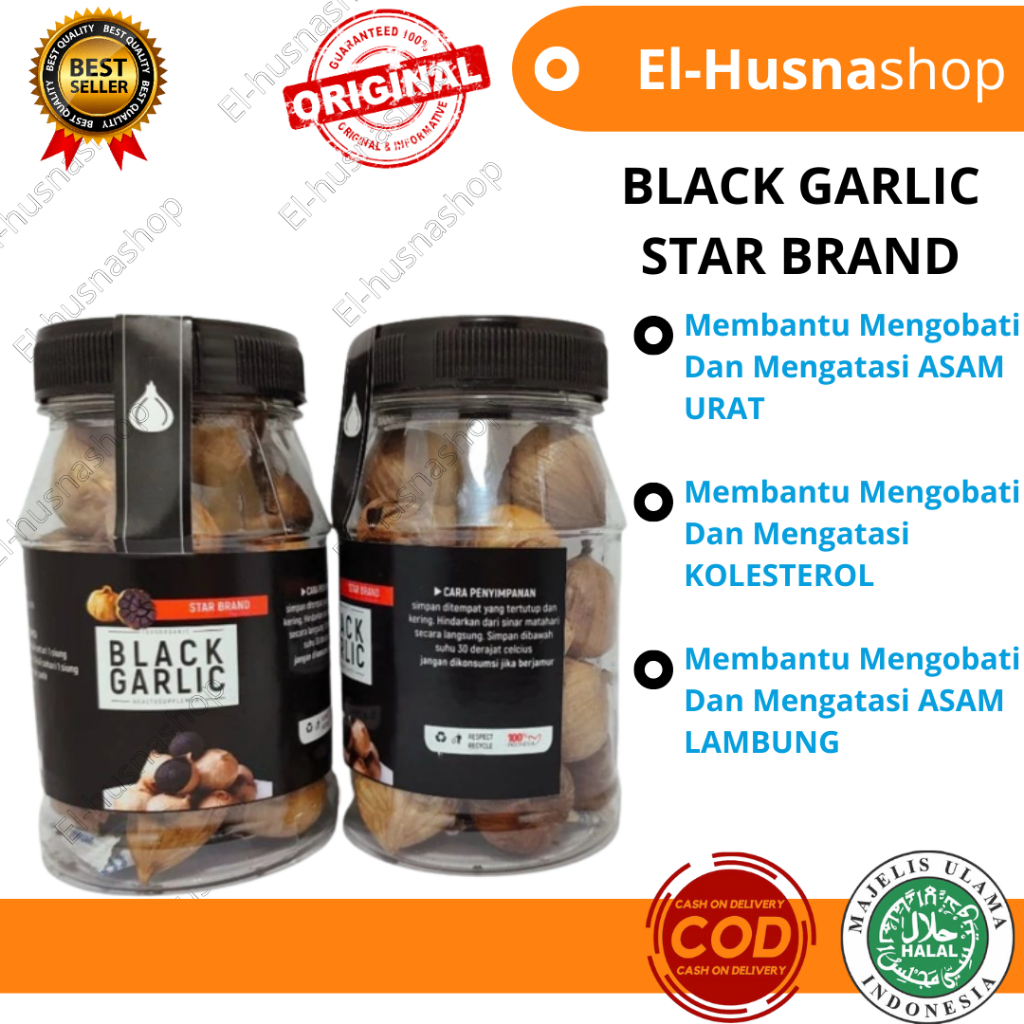 

Black Garlic Star Brand Bawang Hitam Tunggal Mengobati Darah Tinggi dan Kolesterol 100gram Asli Original