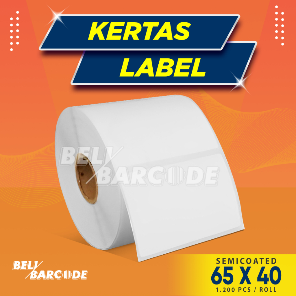 

Label Semicoat 65 x 40 / 65x40 mm / 65x40mm 1 Line Stiker Semicoated