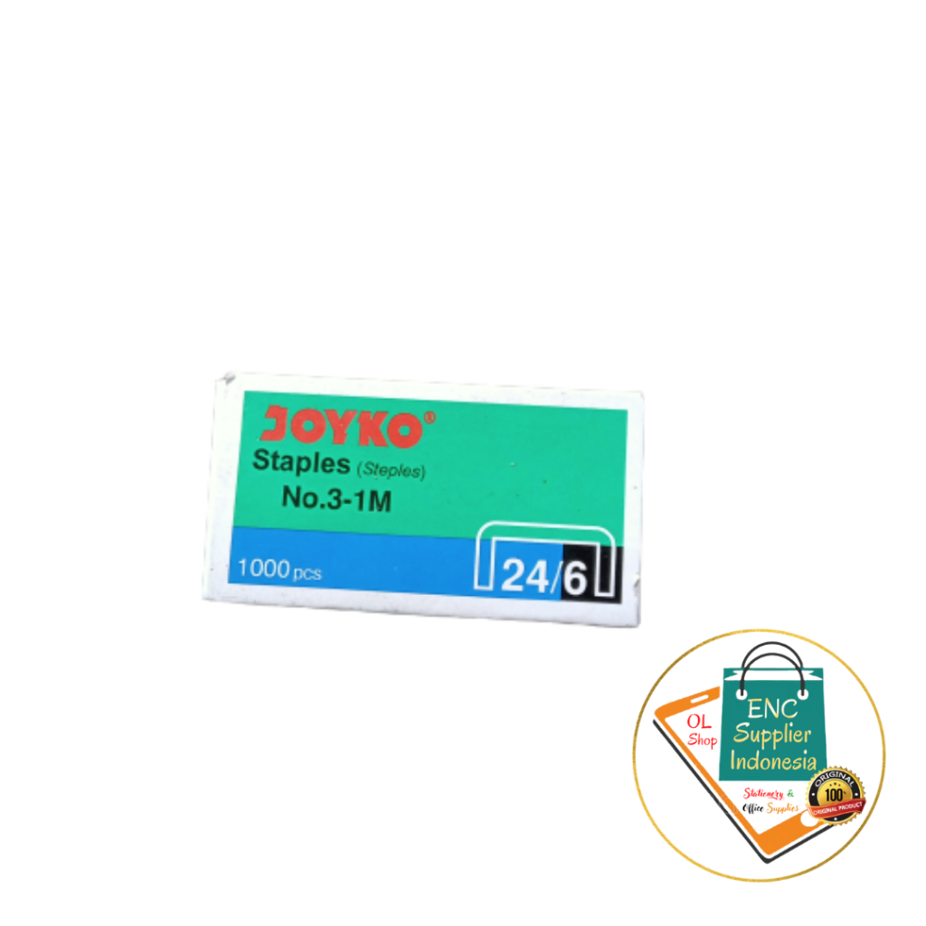 

joyko 1000 pcs Staples Isi Stapler no.3-1m 24/6 joyko per box - enc.sup