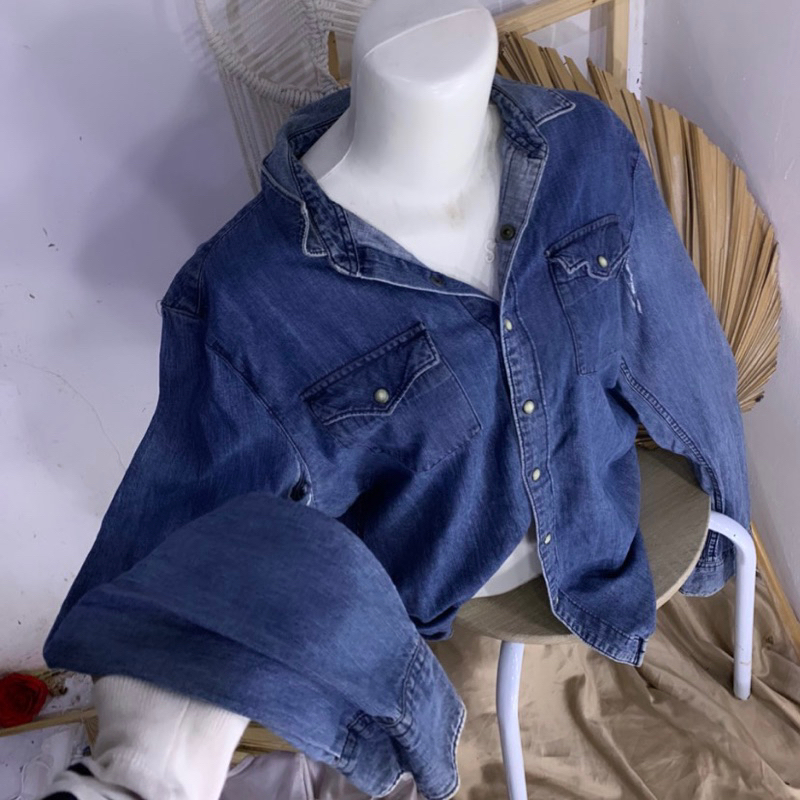 Kemeja jeans giordano