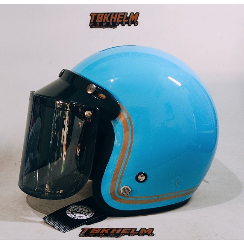 HELM BOGO KACA DATAR MERK DAG TBK HELM PONOROGO
