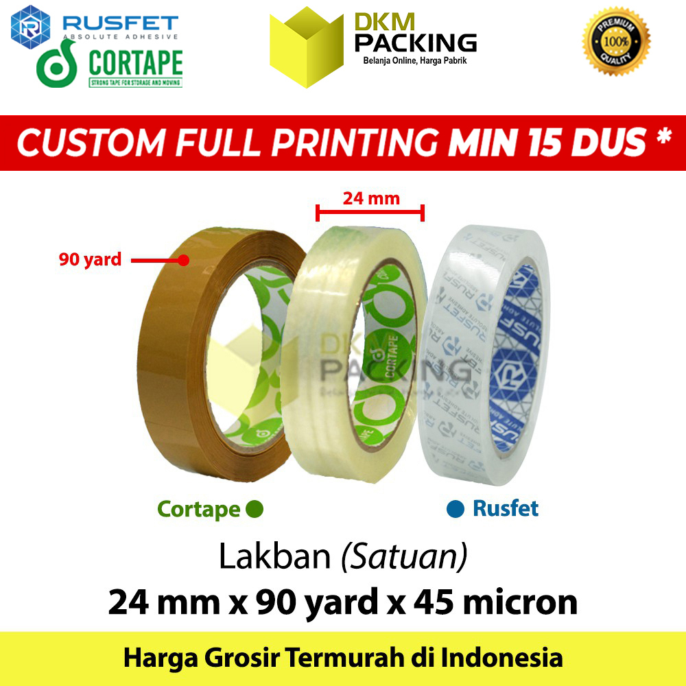 

Lakban 1inch 24mm x 90yard Plakban Isolasi Selotip Solatip OPP Tape TERMURAH /SATUAN