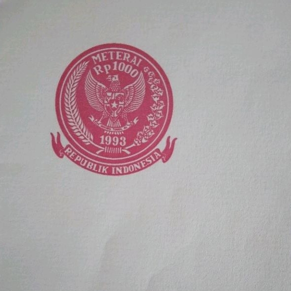 

kertas segel tahun 1993 original
