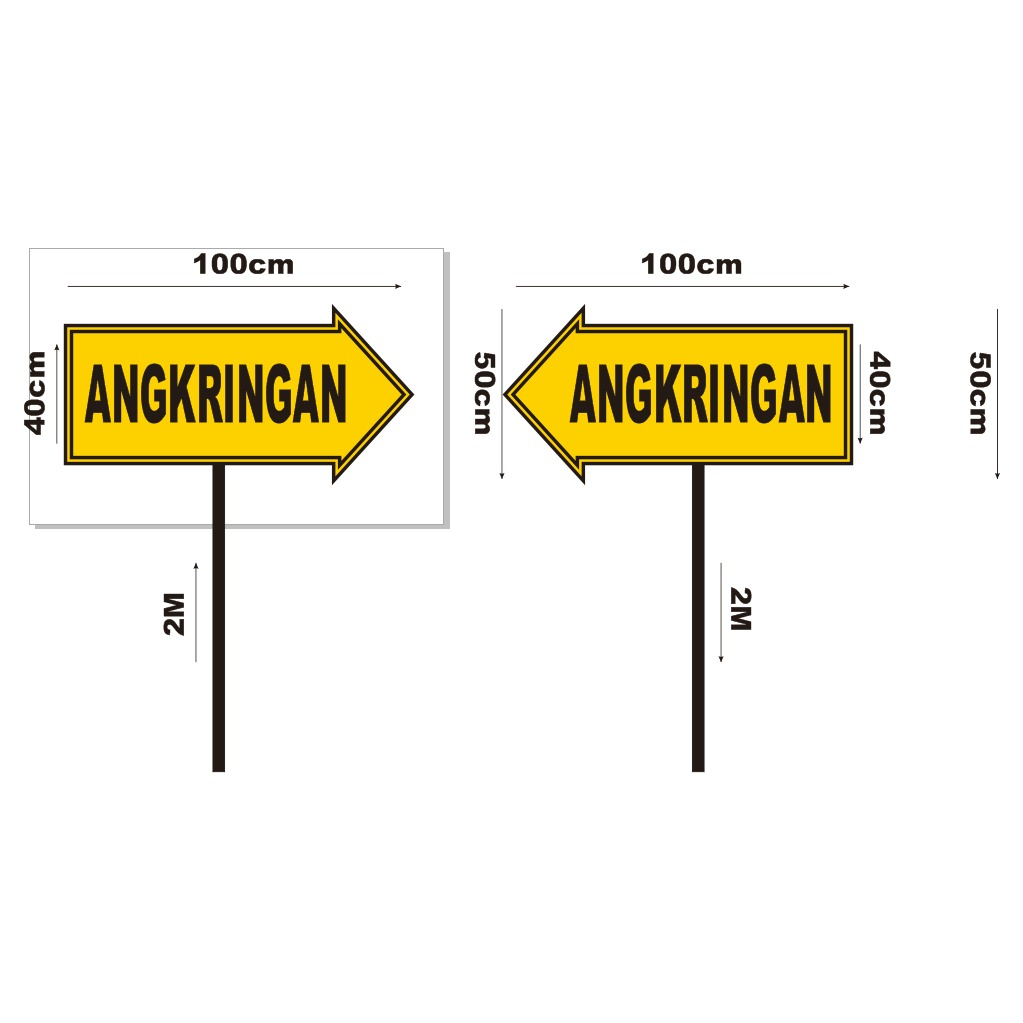 

Panah Ukuran 50x100cm | bisa tambah tulisan | 2 MUKA