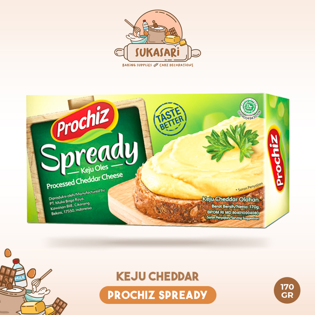 

Sukasari - Keju Oles Prochiz Spready 160 gr / Cheese Spread / Keju Prochiz Spready