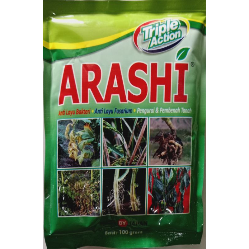 Arashi Anti Layu Bakteri & jamur, Anti Fusarium, Pengurai & Pembenah Tanah 100gr