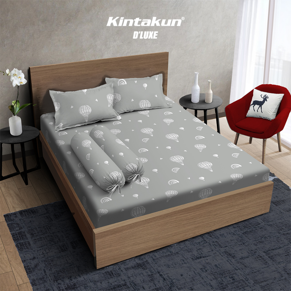 Kintakun Sprei Fitted 160/180/200 Anatolia DLUXE Gold Edition Microfiber  Abu - abu