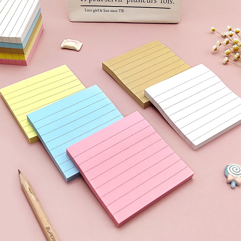 

1097S Delunashop N-04 sticky note Memo Brown White warna warni color Basic Vintage Simple Murah Kertas Catatan Pengingat Notepad