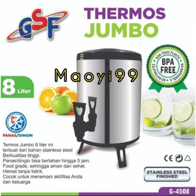 MILK TEA BUCKET 8 LITER GSF THERMOS AIR DISPENSER