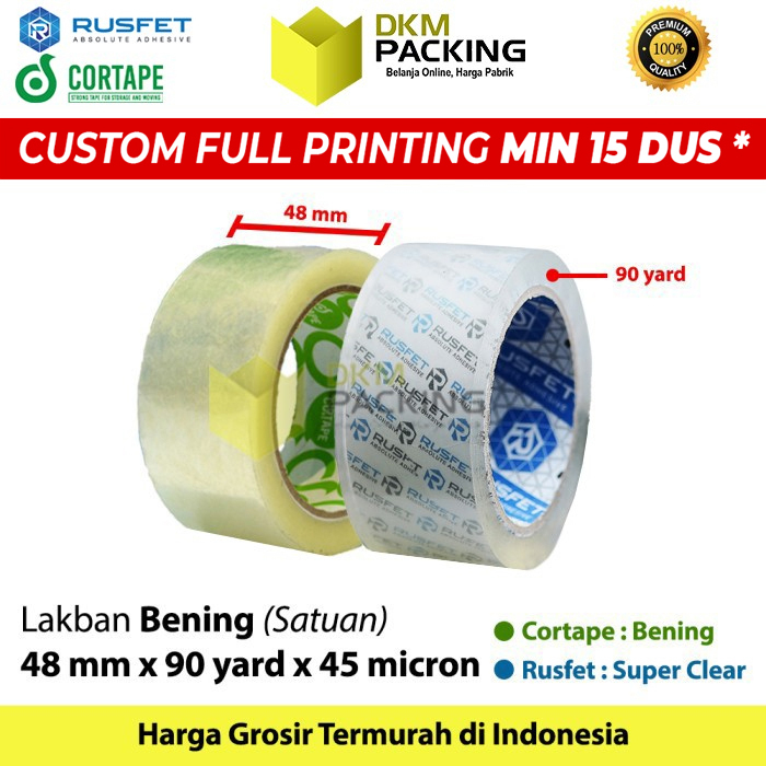 

Lakban Bening 2inch 48mm x 90yard Plakban Isolasi Selotip Solatip OPP Tape TERMURAH /SATUAN