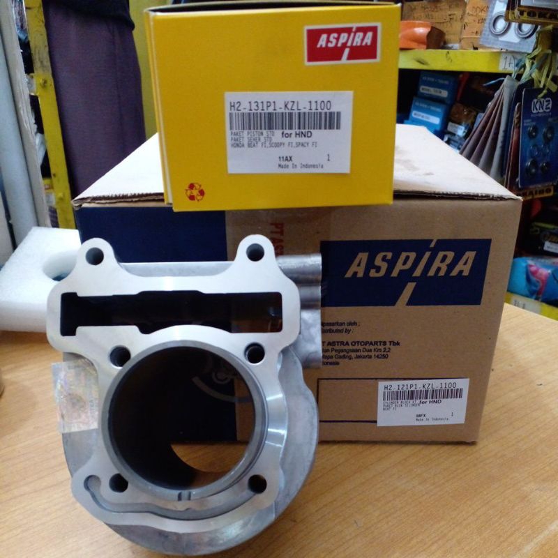 Silinder Cylinder blok komplit set Beat fi injeksi KZL ASPIRA asli