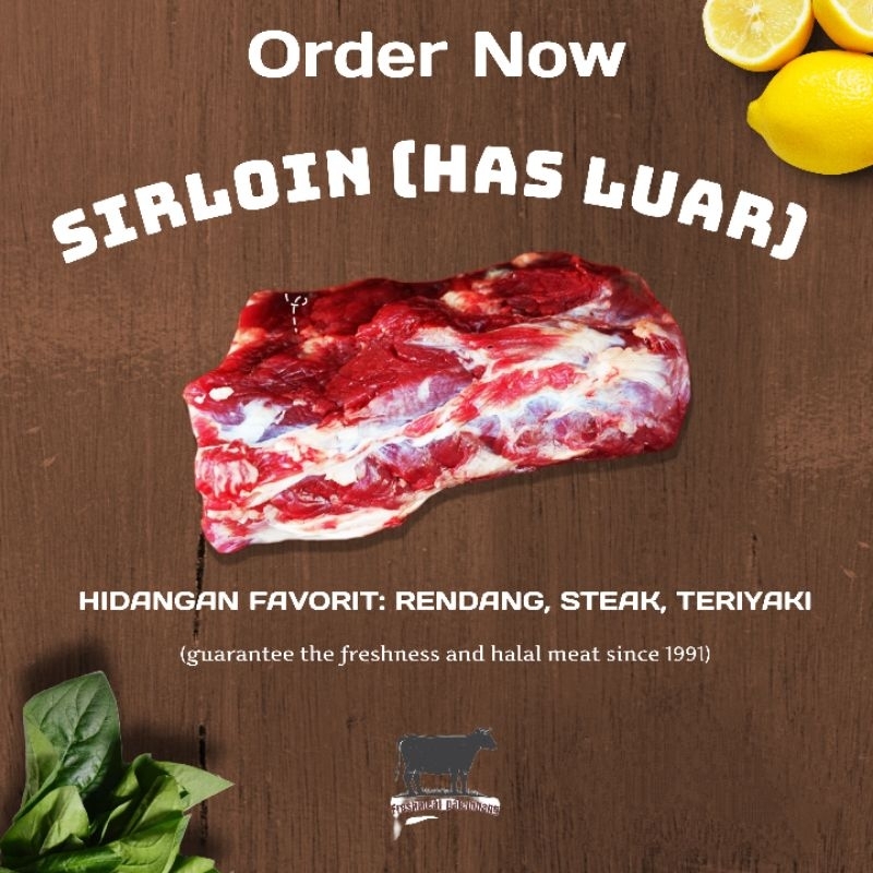 

DAGING SAPI HAS LUAR 500 GRAM FRESH BUKAN FROZEN DIJAMIN HALAL