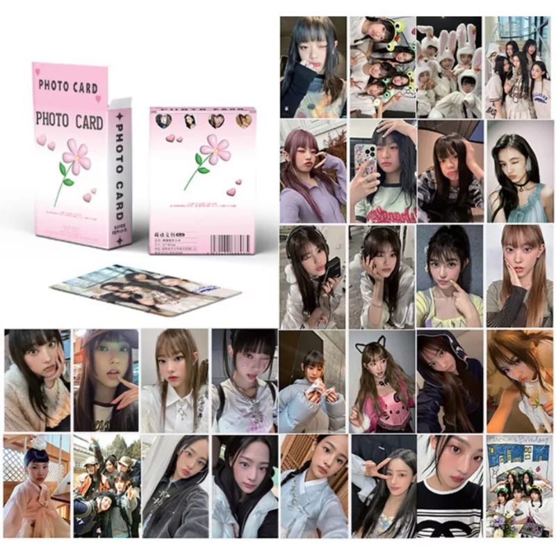LOMO CARD HOLOGRAM KPOP ISI 50 FOTO BTS, GISELLE, NMIXX, GIDLE