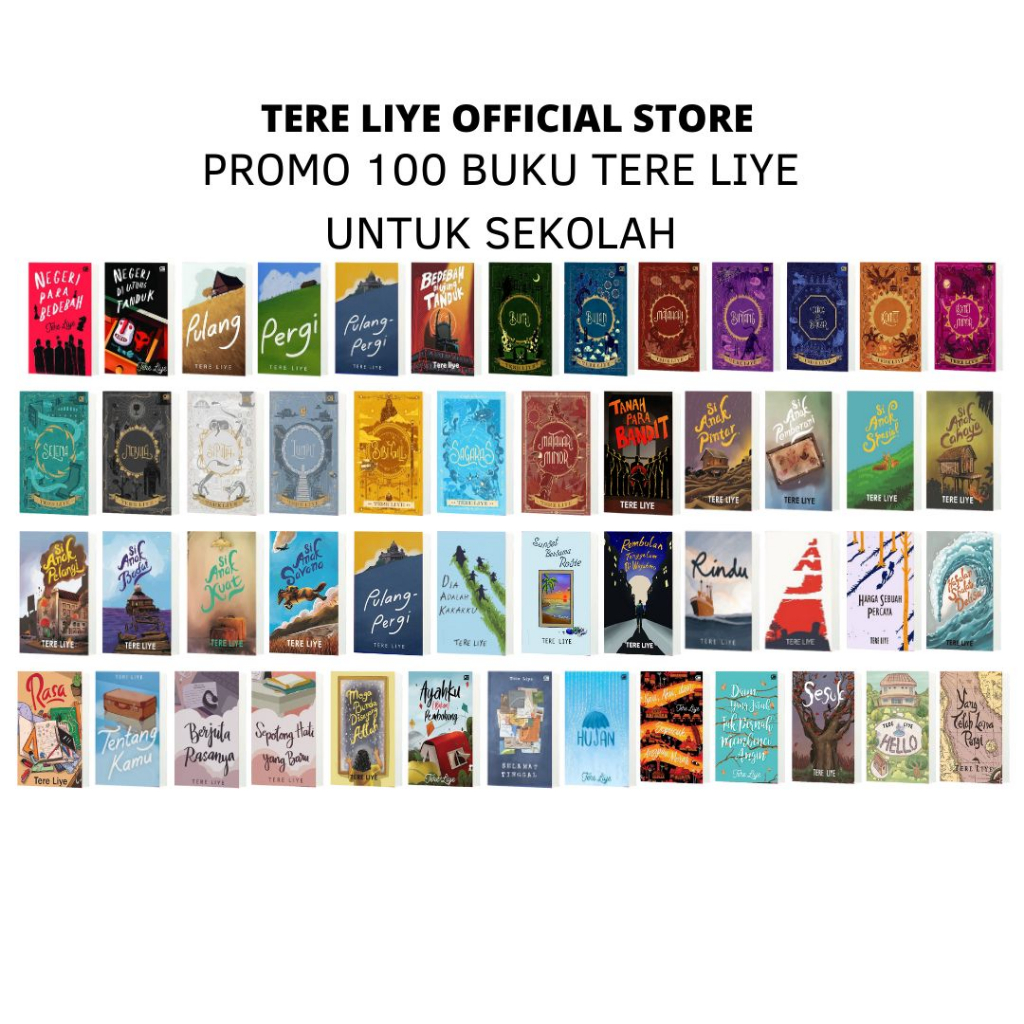 Tere Liye - Promo 100 Buku Tere Liye Untuk Sekolah