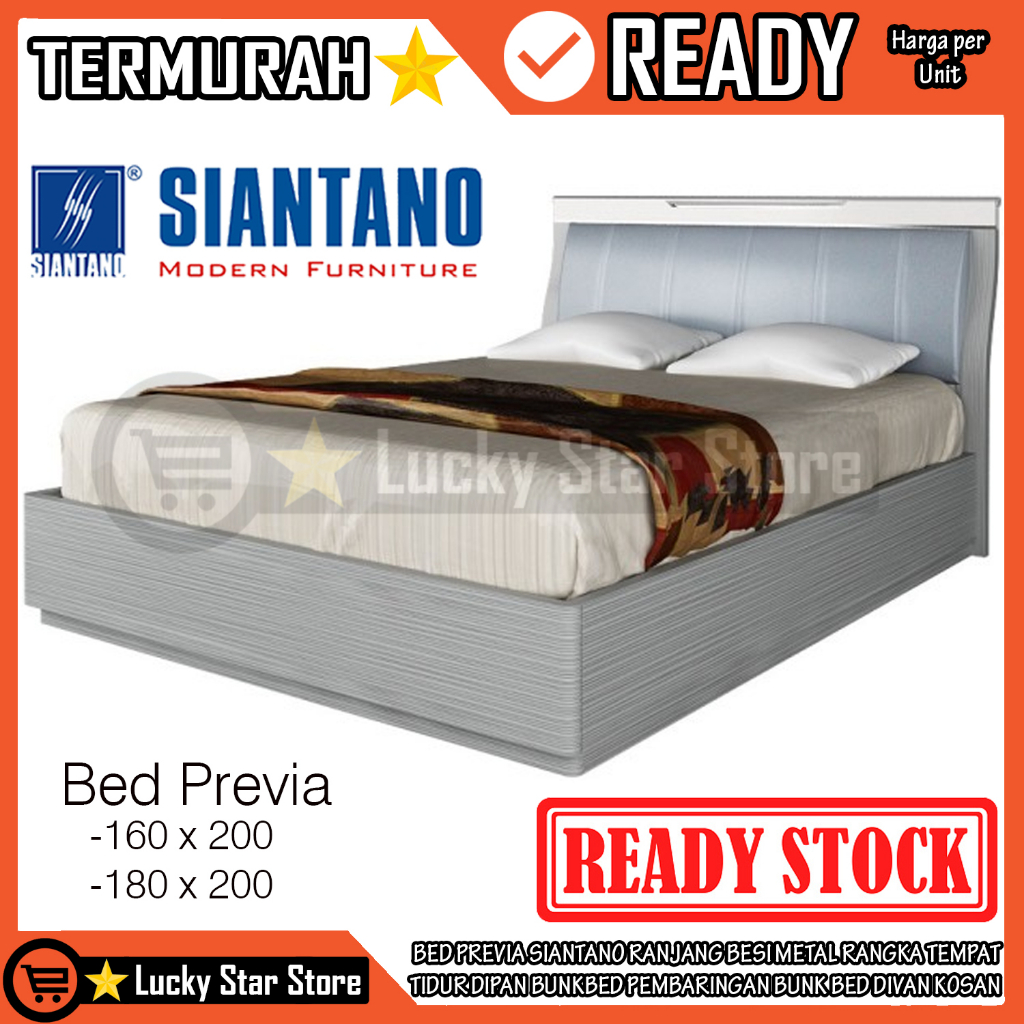 [Instan]  BED PREVIA SIANTANO DIVAN RANGKA TEMPAT TIDUR BESI RANJANG BUNKBED METAL PEMBARINGAN BUNK 