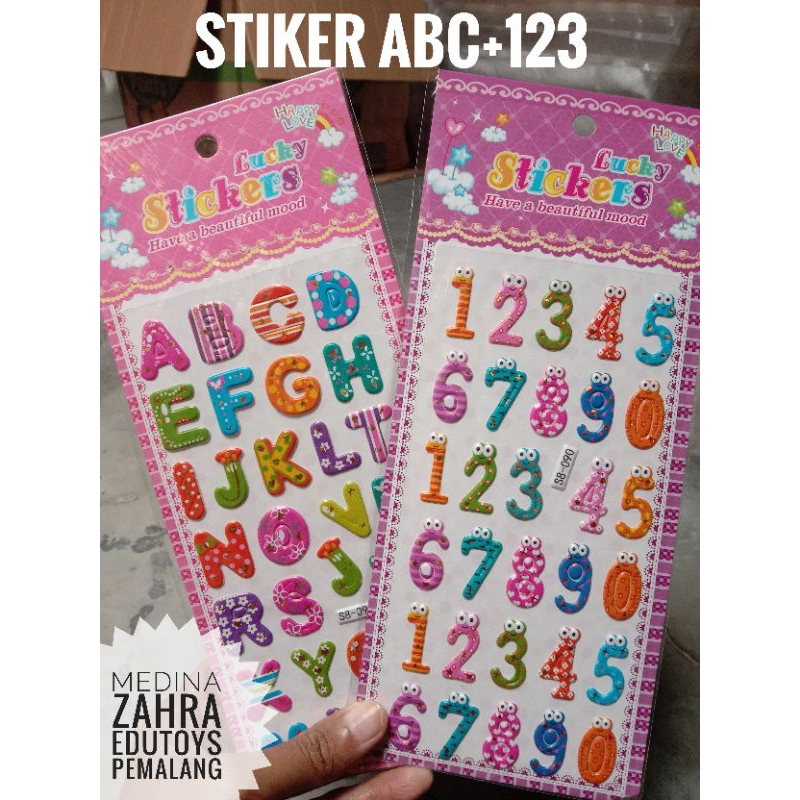 

[2pcs] Sticker Timbul Anak ABC+123