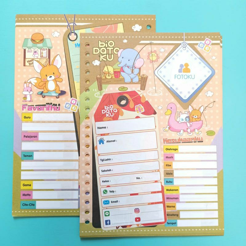 

20 LEMBAR ISI BINDER A5 BIODATA SUNWELL MOTIF 2