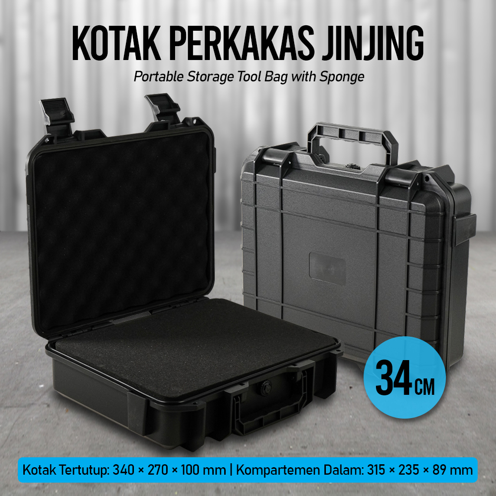 

Protective Case 34x27x10cm Safety Box Protector Lensa Camera Kotak BO2