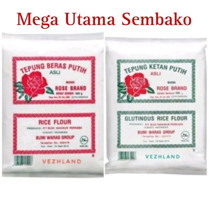 

Tepung Beras Rose Brand / Tepung Ketan Rose Brand 500g