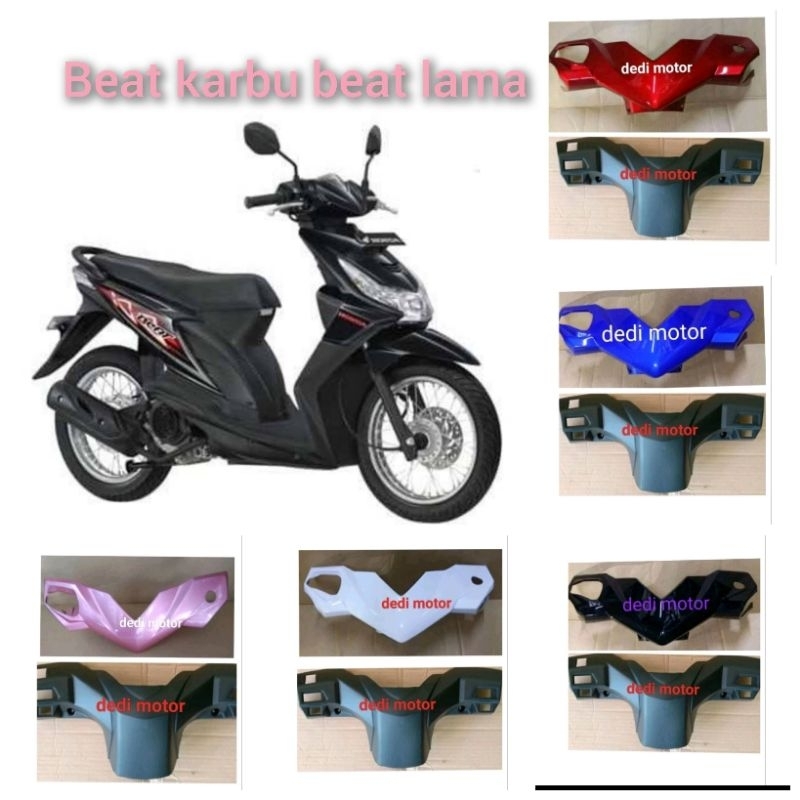 Batok depan beat karbu HITAM dan belakang  beat karbu satu set Batok depan beat karbu putih dan bela