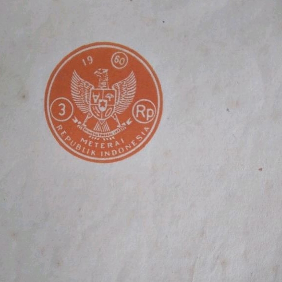 

kertas segel tahun 1960 original